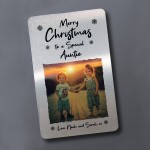 Merry Christmas To A Special Auntie Personalised Photo Card Gift