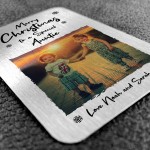 Merry Christmas To A Special Auntie Personalised Photo Card Gift