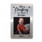 Merry Christmas To A Special Grandson Personalised Photo Card