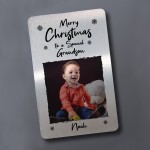 Merry Christmas To A Special Grandson Personalised Photo Card