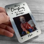 Merry Christmas To A Special Grandson Personalised Photo Card