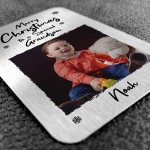 Merry Christmas To A Special Grandson Personalised Photo Card