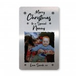 Merry Christmas To A Special Nanny Personalised Photo Card