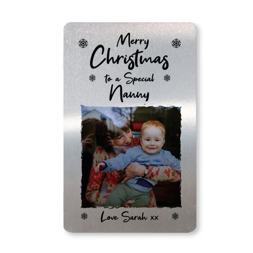 Merry Christmas To A Special Nanny Personalised Photo Card