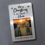 Merry Christmas To A Special Uncle Personalised Photo Card