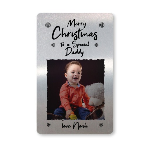 Merry Christmas To A Special Daddy Personalised Photo Card Gift