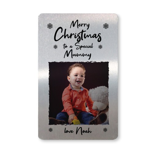 Merry Christmas To A Special Mummy Personalised Metal Card Gift