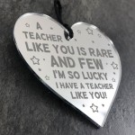 Teacher Thank You Engraved Heart Gift For Nursery Teacher