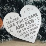 Teacher Thank You Engraved Heart Gift For Nursery Teacher