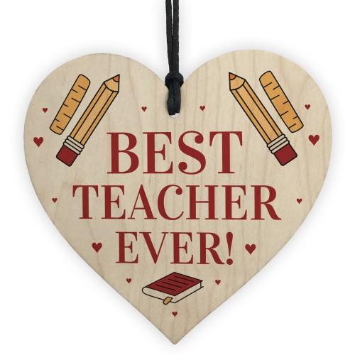 Special Thank You Gift For Teacher Wooden Heart Nursery School