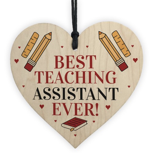 Special Thank You Gift For Teaching Assistant Wooden Heart