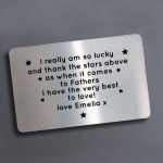 Special Father Gift Poem Personalised Metal Card Birthday Xmas