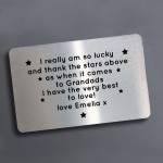 Special Grandad Gift Poem Personalised Metal Card Birthday Xmas