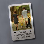 Soulmate Gifts Personalised Metal Card Anniversary Gift