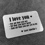 Relationship Gifts Personalised Metal Card Boyfriend Husband