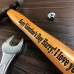 Novelty Valentines Day Personalised Engraved Hammer Gift For Him