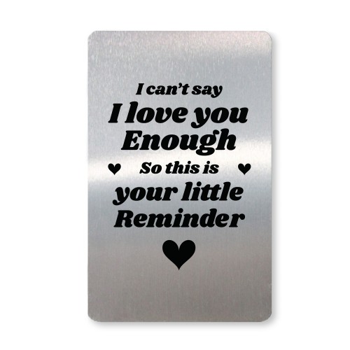 Special Anniversary Valentines Gift For Him Her Metal Card