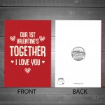 Our 1st Valentines Together Card For Boyfriend Girlfriend Card