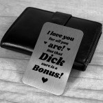Funny Rude Valentines Day Gifts For Him Metal Card Anniversary