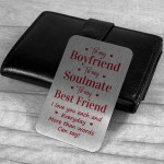 Boyfriend Gift For Valentines Anniversary Birthday Metal Card