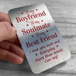 Boyfriend Gift For Valentines Anniversary Birthday Metal Card