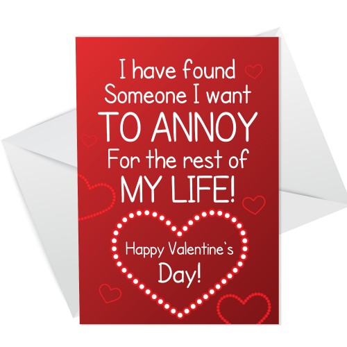 Funny Joke Valentines Day Card For Him Her Boyfriend Girlfriend