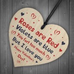 Valentines Day Gifts for Her Him Wood Heart Love Gift Husband