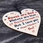 Valentines Day Gifts for Her Him Wood Heart Love Gift Husband