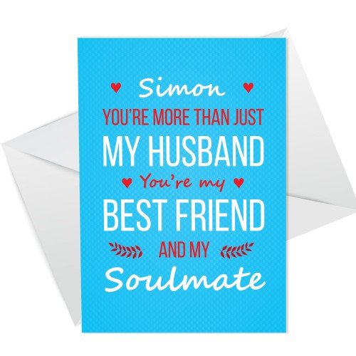 Husband Card For Valentines Day Anniversary Soulmate Best Friend