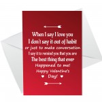 Sweet Valentines Day Card Quote Card For Him Her Boyfriend Wife