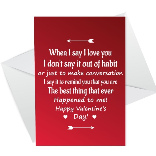 Sweet Valentines Day Card Quote Card For Him Her Boyfriend Wife