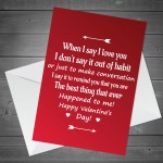 Sweet Valentines Day Card Quote Card For Him Her Boyfriend Wife