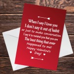 Sweet Valentines Day Card Quote Card For Him Her Boyfriend Wife