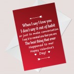 Sweet Valentines Day Card Quote Card For Him Her Boyfriend Wife