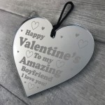 Valentines Day Gift For Boyfriend Novelty Engraved Heart Plaque