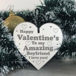 Valentines Day Gift For Boyfriend Novelty Engraved Heart Plaque