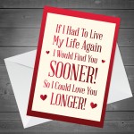 Valentines Day Card For Him Her LOVE YOU LONGER Card