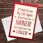 Valentines Day Card For Him Her LOVE YOU LONGER Card