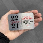 Personalised Wedding Anniversary Gift For Husband Metal Card