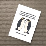 Personalised Penguin Gift Print For Couple Anniversary Gift