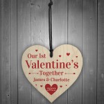 PERSONALISED Our 1st First Valentines Day Heart Gift For Partner