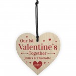 PERSONALISED Our 1st First Valentines Day Heart Gift For Partner