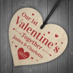 PERSONALISED Our 1st First Valentines Day Heart Gift For Partner