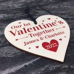 PERSONALISED Our 1st First Valentines Day Heart Gift For Partner