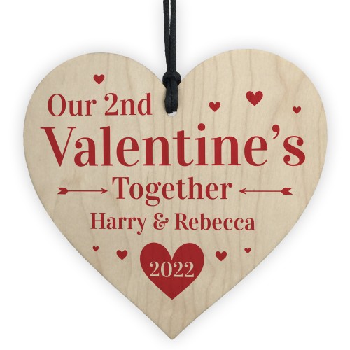 PERSONALISED Our 2nd First Valentines Day Heart Gift For Partner