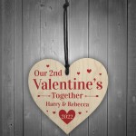 PERSONALISED Our 2nd First Valentines Day Heart Gift For Partner