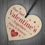 PERSONALISED Our 2nd First Valentines Day Heart Gift For Partner