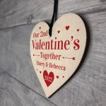 PERSONALISED Our 2nd First Valentines Day Heart Gift For Partner