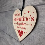 PERSONALISED Our 3rd Third Valentines Day Heart Gift For Partner