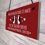 Novelty Gift For Valentines Anniversary Penguin Couple Gift